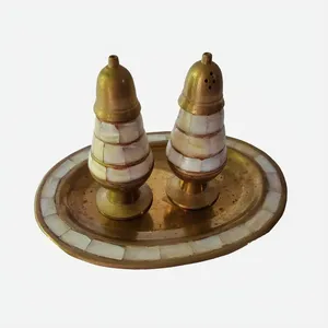 Ustensiles de cuisine de qualité supérieure meilleure qualité en acier inoxydable arroseur salière poivrière 2 PC ensemble pour table à manger utilisation de service - Product Image 2