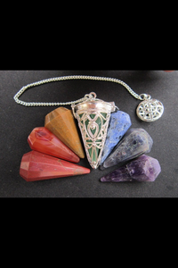 Pendule à Cage en métal argenté avec Chakra Interchangeable, pierres d'agate à facettes, vente en gros, acheter chez Amayra crystal export - Product Image 5