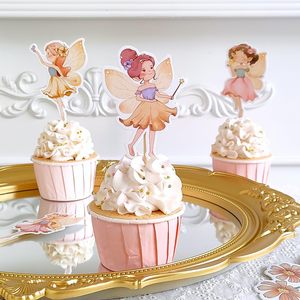 My Fairy Banners Spiral Pendentifs Set de <span class=keywords><strong>d</strong></span>écoration de gâteau pour Fairy First Birthday Party Supplies Forest Garden Baby Shower - Product Image 5