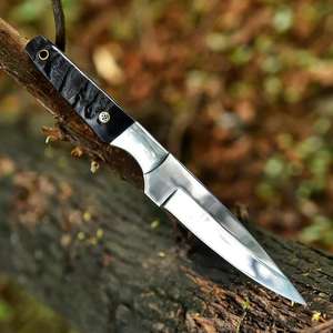 มีดล่าสัตว์ระดับพรีเมียม เกรดอุตสาหกรรม ราคาโรงงาน OEM มีดพับใบเดี่ยวพร้อมด้ามทำจากเขาแกะธรรมชาติ - Product Image 2