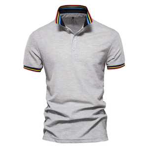 Camisas Polo de golf lisas al por mayor, camisas polo con impresión de logotipo personalizado, Camisa lisa de rendimiento de Algodón 100% con logotipo personalizado - Product Image 5