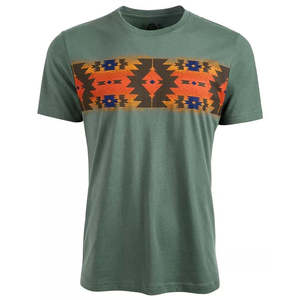 T-shirt fitness da uomo American Rag con stampa sul petto, jersey 180 GSM, verde, taglia Small, serigrafia - Product Image 1