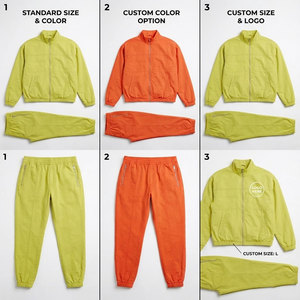 Ensemble veste et pantalon coupe-vent en nylon, survêtement de sport 2 pièces, fabricant sur mesure en gros - Product Image 4
