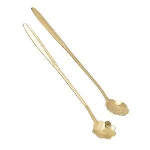 Juego de cubiertos de cuchara de último diseño de latón con acabado dorado más vendido, cucharas con asas de nuevo diseño para uso en la cena de HF CRAFTS - Product Image 5