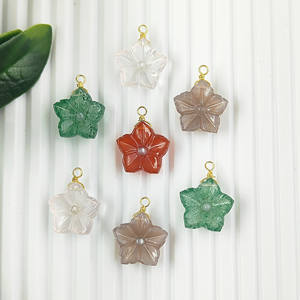 Flor cornalina tallada piedra preciosa colgante hecho a mano joyería a granel - Product Image 6