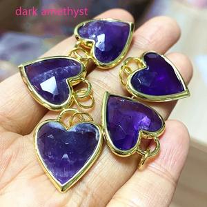 12พลอยธรรมชาติสำหรับเลือกแหวนหัวใจหัวใจรักคริสตัลจี้สร้อยคอจี้ควอตซ์สร้อยคอลาบราดอเมทิสต์อะเมซอนไนต์อะเวนจูรีนเพิ่มขึ้น - Product Image 3