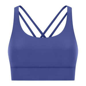 BMG โรงงานพรีเมี่ยม LuLu คุณภาพสูง 80% ไนลอน 20% สแปนเด็กซ์ผู้หญิงกีฬา Bra Tops สําหรับโยคะฟิตเนส - Product Image 3