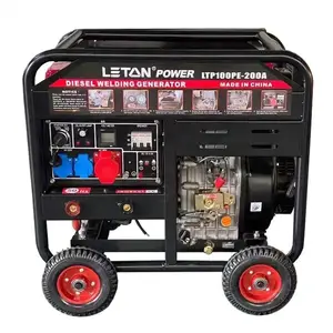 Generator Las fungsi ganda Diesel 10HP, Generator Las Diesel portabel 5KVA 6KVA mesin las