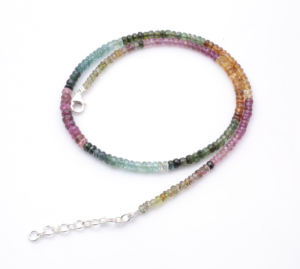 Collier en acier inoxydable fait à la main de style bohème chic pour femmes à la mode noeud de pierres précieuses perlé brin ethnique indien bijoux - Product Image 4