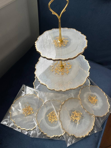 Resin <b>Cake</b> <b>Stand</b> Pedestal Round Custom Wedding Cakestand 3 <b>Tier</b> <b>Cake</b> <b>Stand</b> Custom Centrepiece Made to Order Flower <b>Cake</b> <b>Stand</b> - Product Image 3