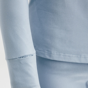 Vente en gros de vêtements de yoga pour le fitness d'automne pull à fermeture éclair et quart côtelé pour femmes t-shirts à manches longues vêtements de gym d'équitation coupe ajustée - Product Image 4