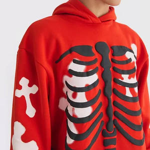 2025 nouveau design personnalisé Streetwear Boxy Fit pull sur bouffée impression survêtement recadrée à capuche ensembles pour hommes - Product Image 3