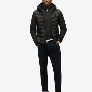 Envío rápido tela de invierno logotipo personalizado de talla grande adulto chaqueta acolchada abrigo hombres extraíble con capucha abajo brillante chaquetas Abrigos Hombre - Product Image 2
