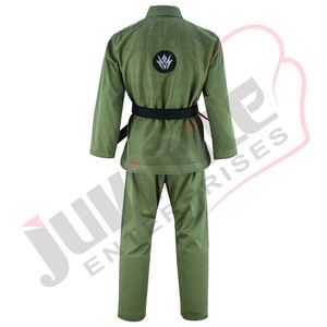 ชุดกีฬาบราซิลเลียนยิวยิตสูสีเขียวมะกอกสั่งทำขายส่ง ดีไซน์ใหม่ ชุดยูนิฟอร์ม MMA ผ้าฝ้าย แบรนด์ส่วนตัว สำหรับผู้ใหญ่ - Product Image 5