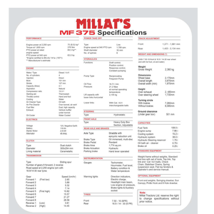 Massey Ferguson 375 à vendre au Pakistan, idéal pour labourer les sols profonds et travailler le sol, soutenant une gamme d'outils agricoles - Product Image 6