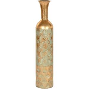Vase à fleurs en métal couleur or fabriqué à la main décor de maison luxueux pour de superbes arrangements floraux - Product Image 1