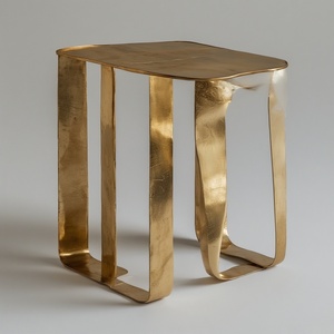 Table d'appoint moderne artisanale en métal coulé sur mesure Table de console de lancement en miroir pour la maison Hôtel Restaurant Meilleur prix - Product Image 5