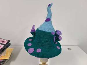 Mushroom Elf <b>Hat</b> Knitted Yarn Large Brimmed <b>Hat</b> for <b>Men</b> and Women, Autumn and <b>Winter</b> Heavy Industry, Pure Handmade Weaving - Product Image 3