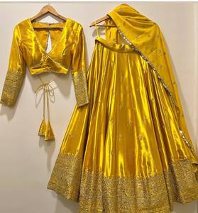 Designer Silk Winter Party Wear Lehenga Choli with Dupatta <b>Embroidery</b> Work - Product Image 5