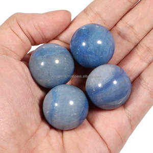Haute Qualité Bleu Aventurine Gemme Sphère Amour Style Feng Shui Sculpté Guérison Métaphysique Boule De Cristal Bleu Agate En Gros - Product Image 6
