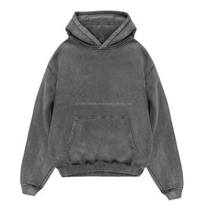 Custom 100% Cotton Oem Service Acid Washed Distressed Hoodies Best Fashionable <b>Men</b> Acid Washed <b>Crop</b> <b>Top</b> Hoodies - Product Image 1