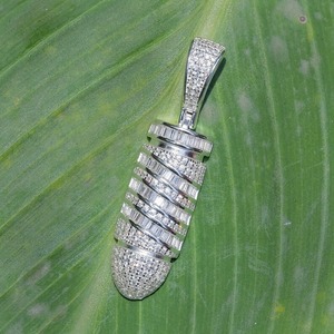 Colgante de pistola de bala de diamante de moissanita totalmente helado, joyería de Hip Hop, excelente corte de diamante, el mejor regalo para hombres y mujeres - Product Image 1