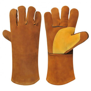 Guantes de soldadura por encargo al por mayor de calidad profesional guantes de trabajo de invierno con cuero Partido de vaca - Product Image 1