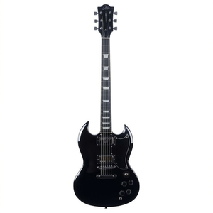 Guitarra Eléctrica Eko Serie 300, Lacada en Negro, Tapa de Abeto Sólido, Fondo y Laterales de Palisandro/Arce, Escala de 628 mm, Humbucker H-H, 05134028 - Product Image 3