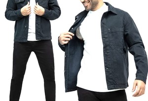 Blouson en jean à capuche pour homme, tendance du moment, anti-plis, avec logo frontal, idéal pour l'hiver, prix raisonnable, tissu dernier cri - Product Image 6