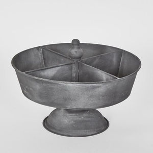 Premium Galvanized Metal Cutlery Holder Pedestal Base <b>Utensil</b> Caddy Decorative Farmhouse Style Iron Tabletop For Home Dining - Product Image 1