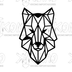 Loup géométrique en MDF noir - Product Image 2