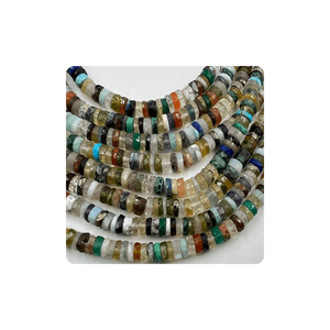 Venta al por mayor de calidad superior 8mm Natural Pink Heishi Tier Beads 7-10mm 14 pulgadas piedras preciosas sueltas para la fabricación de joyas - Product Image 1