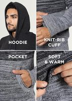 Suéteres con capucha de punto transpirables para hombre, jerséis de manga larga de Color sólido, moda masculina, prendas de punto cálidas, informales, Otoño Invierno 2024