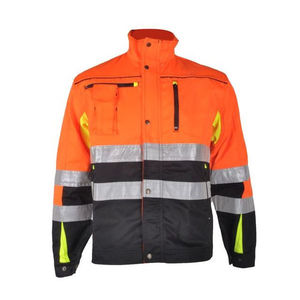 Veste de sécurité haute visibilité à capuche personnalisée avec logo, manches longues, unisexe, imperméable et respirante pour l'hiver - Product Image 4