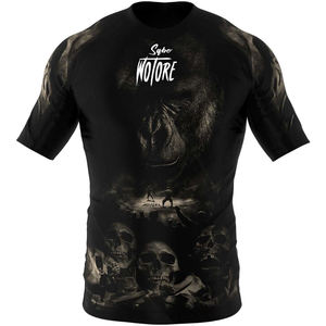 Rashguard OEM ODM Rash Guard Hombres Sublimación Impreso Spandex Bjj Rash Guard Gimnasio Surf Buceo Rashguard Camisas de compresión MMA - Product Image 1