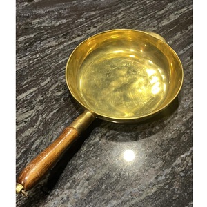 Hammered Brass Fry <b>Pan</b> With <b>Lid</b> Gold Finished For Home Kitchen Cookware Stovetop Cooking <b>Pan</b> Durable <b>Frying</b> <b>Pans</b> - Product Image 4