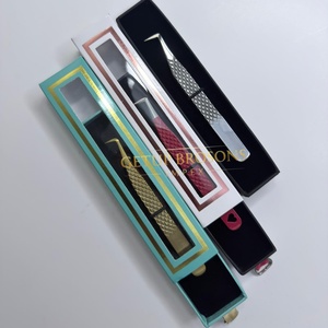 Pince à épiler lisse de haute qualité GETUP BROSONS IMPEX GBI-EET-2362 90/curve/isolation en acier inoxydable, couleurs argent/rouge/or - Product Image 3