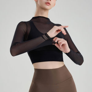 Wholesale Sheer Mesh Long Sleeve Print <b>Pants</b> for Women Breathable Yoga <b>Dance</b> Gym Training OEM Orders - Product Image 1