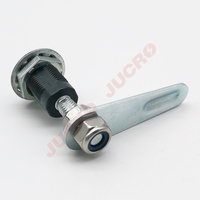 Loquet à compression en alliage de zinc haute sécurité Jucro DL816-1A pour armoire électrique, serrure à clé, entraxe 33 mm, noir
