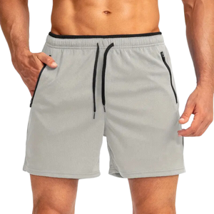 Pantalones cortos deportivos de cintura media para hombre, pantalones cortos holgados de baloncesto de playa, logotipo personalizado, informales, antiarrugas, para correr - Product Image 4