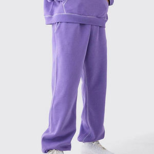 Survêtement d'entraînement pour homme personnalisable, pull à capuche surdimensionné, pantalon évasé en molleton, vente d'hiver, qualité supérieure, deux pièces - Product Image 3