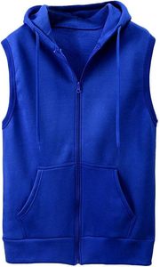 OEM Custom Logo High Quality Cotton Polyester Stylish Streetwear Men's Winter <b>Sleeveless</b> <b>Hoodies</b> Plus Size Essential Hot Sale - Product Image 3