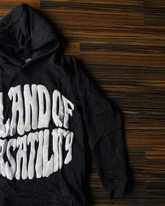 Haute qualité Vintage 100% coton pull à capuche pour hommes tissé surdimensionné goutte épaule solide motif décontracté impression pour l'hiver - Product Image 4