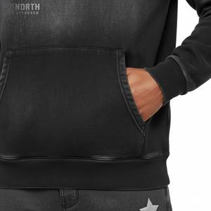 Sweat-shirts à capuche pour hommes de haute qualité, logo personnalisé, vêtements de rue thermiques, respirants, séchage rapide, design avec poche, polaire durable - Product Image 6