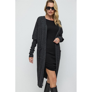 Cárdigan Largo de Punto con Bolsillos - Product Image 1