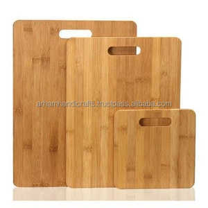 Tabla de cortar de bambú rectangular grande y elegante con asa decorativa ecológica para el hogar o restaurante para servir pizza - Product Image 3