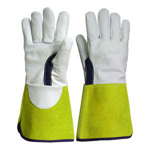 ถุงมือเชื่อมหนังพรีเมี่ยมถุงมือป้องกันความร้อนกันน้ำบริการ OEM ตามสั่ง - Product Image 2