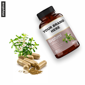 Capsule d'extrait de Brahmi | Acheter de l'extrait de Brahmi ou de Bacopa Monnieri de haute qualité 60,90,120 Capsules végétariennes - Product Image 3