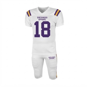 Maillots de football américain pour adultes, respirants, grandes tailles, manches courtes, uniformes de football personnalisables par sublimation - Product Image 4