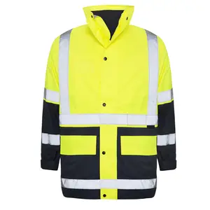 Hot Sale Hi-Visibility Waterproof Work Wear Safety Jacket For Men / High Quality Factory Supply Safety Working Jackets
